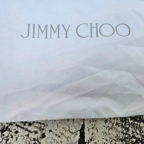 Jimmy Choo Dust Bag Draw String White 100% Polyester Storage Bag Made in Italy - Picture 3 of 9